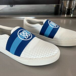 G/FORE White and Blue Athletic Shoes